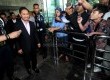  Presiden PKS Anis Matta keluar dari gedung KPK usai menjalani pemeriksaan, Jakarta, Senin (13/5). (Republika/Wihdan Hidayat)
