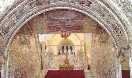 Bagian dalam Istana Golestan, Iran.