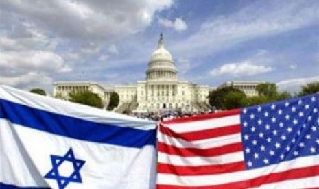 bendera Israel dan AS