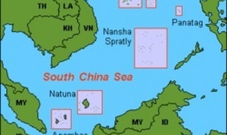 China put Natuna Islands (in box) on its map, as the islands located near the disputed South China Sea. (Map)