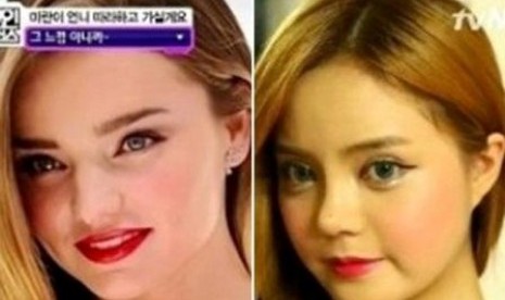 Gadis Korea Ini Tiru Wajah Miranda Kerr dengan Operasi Plastik