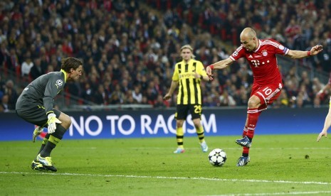 Gol Arjen Robben ke gawang Borussia Dortmund yang membawa Bayern Muenchen menjuarai Liga Champions 2012/2013 lewat kemenangan 2-1.