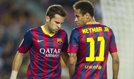 Jordi Alba dan Neymar