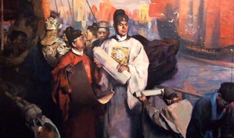 Laksamana Cheng Ho dan armadanya (ilustrasi).