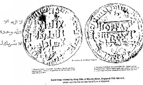 Mata uang kerajaan Mercia Inggris bertuliskan syahadat (ilustrasi)