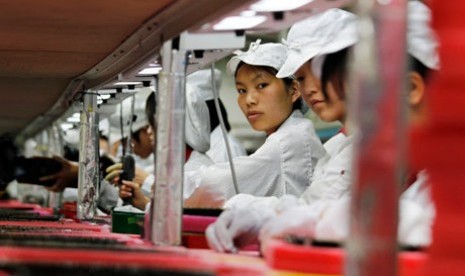 Para pekerja Foxconn di Cina