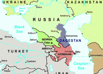 Peta Dagestan.