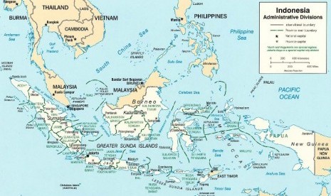 Peta Indonesia (ilustrasi).
