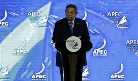 Presiden SBY saat membuka KTT APEC 2013.
