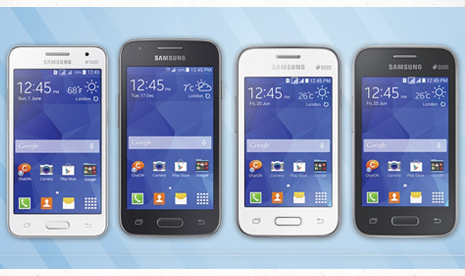  Samsung umumkan (dari kiri) Galaxy Core II, Galaxy Ace 4, Galaxy Young 2, and Galaxy Star 2.