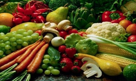 Sayuran dan buah produk hortikultura (ilustrasi)