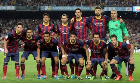 Skuat Barcelona musim 2013/2014.