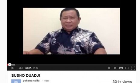 Susno Duadji muncul ke publik melalui media You Tube.