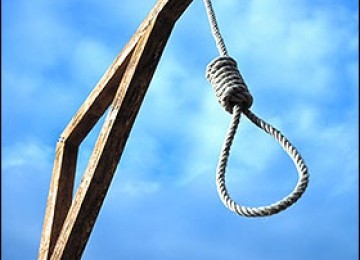Tiang gantungan hukuman mati. Ilustrasi