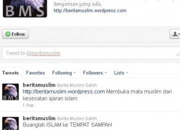 Akun Menghina Islam Ramaikan Twitter Indonesia