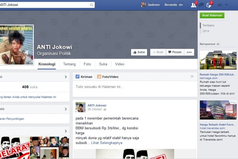 Isi Facebook Ma Diduga Menghina Jokowi Republika Online Gambar Dihina