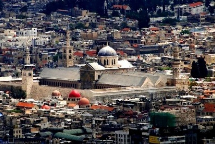  Kota Damaskus, Suriah, pusat kekuasaan Dinasti Umayyah.