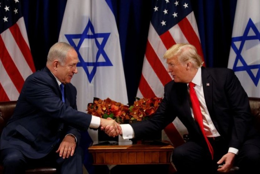 Presiden Donald Trump dan Perdana Menteri Israel Benjamin Netanyahu.