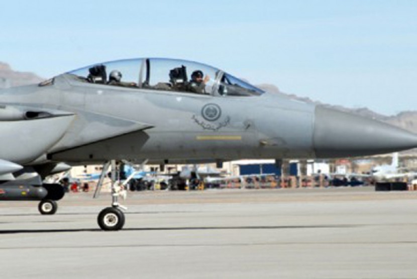 Salah satu pesawat tempur angkatan udara Arab Saudi.