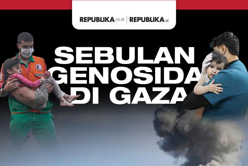 Sebulan Genosida Di Gaza Republika Online