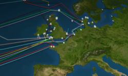 Kabel yang menghubungkan jaringan internet seluruh dunia.