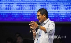 Kedatangan Sandiaga di Jembrana Disambut Massa Pro-Jokowi