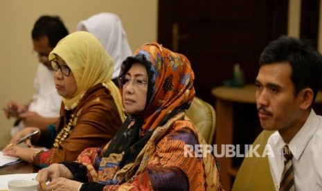  Ikatan Cendekiawan Muslim Indonesia menggelar konferensi pers terkait sikap ICMI terhadap LGBT di Jakarta, Jumat (19/2). (Republika/Wihdan)