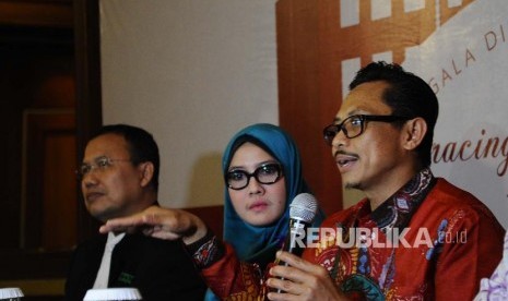 (dari kiri) Presdir Dompet Dhuafa Ahmad Juwaini, Founder Urban Syiar Project Peggy Melaty Sukma, Imam Besar Masjid Newyork USA/ Dir Nusantara Foundation Shamsi Ali.