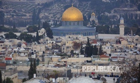 Sahabat Nabi Muhammad SAW berjuang bebaskan tanah Palestina. Ilustrasi Dome of The Rock di Kompleks Al Aqsa, Yerusalem, Palestina. 