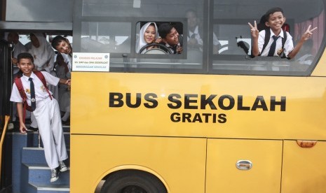 (Ilustrasi) Bus sekolah