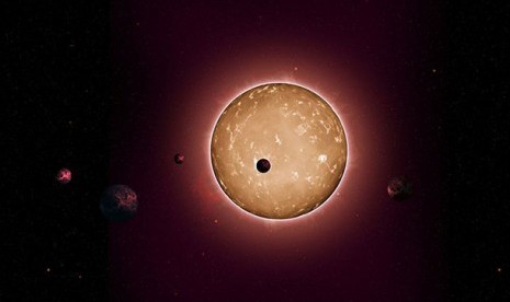   'Kepler-444’ memiliki 5 planet seukuran Bumi yang mengorbit dalam lintasan yang padat. 