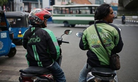 Tak Miliki Jaminan Sosial, APINDO Khawatirkan Driver Ojol Terkena Krisis. (FOTO: Dimas Ardian/Bloomberg)