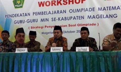  Klinik Pendidikan Mipa (KPM) Cabang Solo berbagi ilmu matematika nalaria realistik kepada 120 orang guru MIN se-Magelang, Ahad (14/10/2019). Istimewa MAG