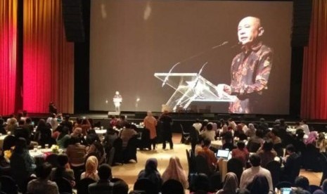 Mochtar Riady di acara Indonesia Digital Conference di Grand Ballroom Djakarta Theater, Jakarta Pusat (Istimewa)