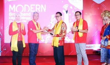 Telkom Resmikan Modern Broadband City di Bukittinggi. (FOTO: Telkom)