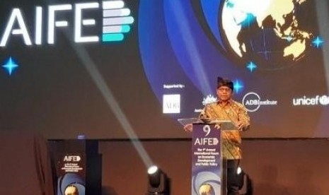 Wakil Menteri Keuangan Republik Indonesia, Suahasil Nazara pada, acara The 9th Annual International Forum on Economic Development and Public Policy (AIFED) di Inaya Putri Bali, Nusa Dua Bali, Kamis (5/12).