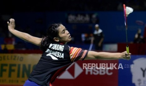 Pebulu tangkis tunggal putri Indonesia Gregoria Mariska Tunjung.