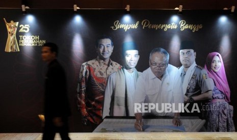  Suasana di lokasi acara penganugerahan Tokoh Perubahan 2017, yang digelar pada Selasa (10/4) malam. 