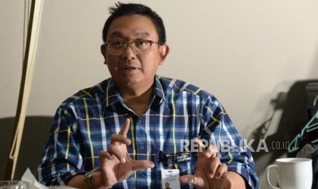 Direktur Utama Mandiri Tunas Finance Arya Suprihadi saat diwawancarai Republika,Jakarta, Senin (18/2).(Republika/Prayogi)