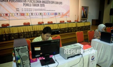 Suasana pendaftaran caleg di KPU (Ilustrasi).