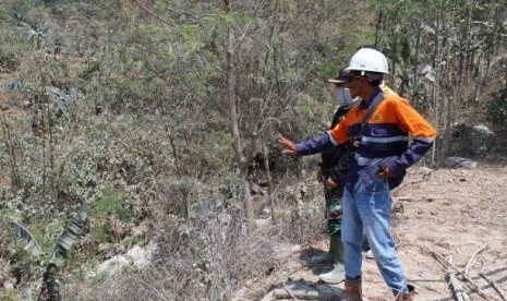  Satgas Citarum Harum Sektor 13 sidak perusahaan tambang batu PT Selo Agung berlokasi di Desa Pamoyanan, Kecamatan Plered, Kabupaten Purwakarta, Selasa (1/10).