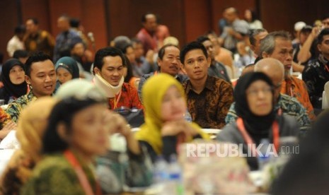 Korban  terorisme   menghadiri  acara Silaturahmi Kebangsaan Negara Kesatuan NKRI (Satukan NKRI) di Jakarta, Rabu,(28/2). 