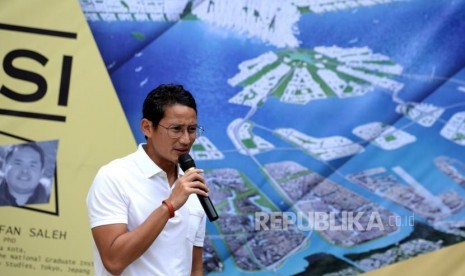 Wakil Gubernur DKI Jakarta terpilih Sandiaga Uno.