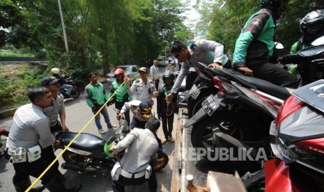 Operasi penertiban parkir liar di sekitaran Thamrin City, Jakarta Pusat. (Dok)