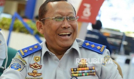 Direktur Jendral Perhubungan Darat, Kementrian Perhubunga RI, Budi Setiyadi  saat wawancara bersama Republika di  Posko Nasional Angkutan Lebaran Terpadu 2018, Jakarta, Jumat (8/6).