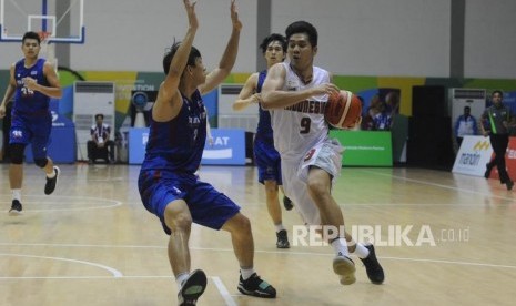 Lapangan Hall Basket Gelora Bung Karno (GBK) saat digunakan oleh timnas basket Indonesia (Ilustrasi). IBL berencana menggelar seri pembuka kompetisi IBL 2022 di Hall Basket GBK, Senayan, Jakarta..