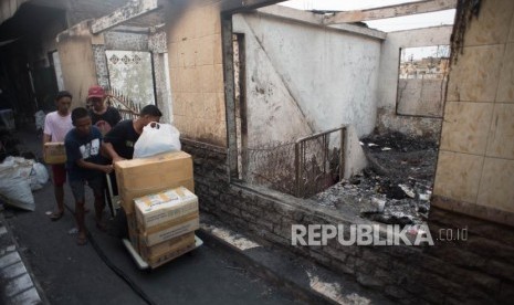 Kebakaran di Jatinegara Jakarta Timur.