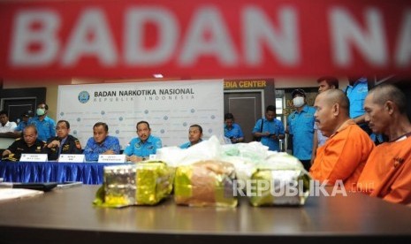 BNN and West Kalimantan Customs and Excise office discloses the case of smuggling of narcotics from Malaysia to Indonesia, Jakarta, Friday (April 6).