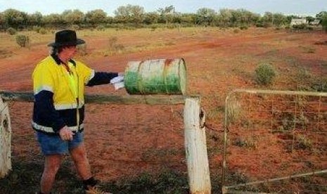 Dave Hammond, tukang pos di Quilpie, Queensland 