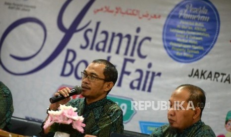 Jelang Gelaran IIBF 2019. Wakil Ketua Panitia IBF 2019, Syahruddin El Fikri menyampaikan paparan saat technical meeting International Islamic Book Fair (IIBF) 2019 di Jakarta, Rabu (30/1/2019).